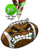 Football Krunch Colorix-M Acrylic Medal [MACR375-KRCH-FB-Q]