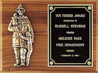 Firematic Plaque with Antique Bronze Finish Casting [PFM7-X]