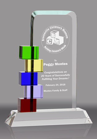 Colorful Blocks Glass Award [GCBA5]