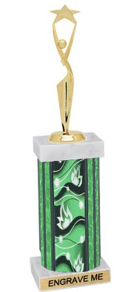 Rectangle/Oval Column Double Marble Trophies