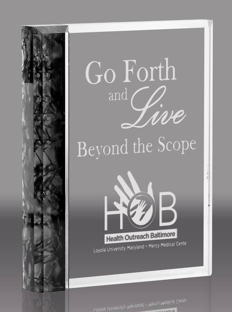 Black Pearl Edge Plaque- 7 x 5.5 inch [ARBPEP-7-BLK]