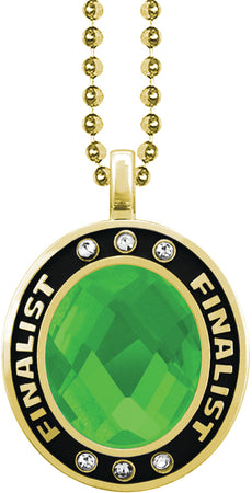 Green Gem Gold Finalist Charm [CSOV-FNL-STN-GRN-G]