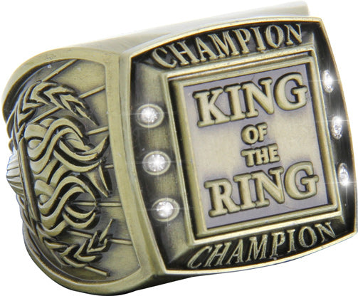 Championship Ring with Activity Insert- King of the Ring Gold [RGSJ-G-CHMP-WS]