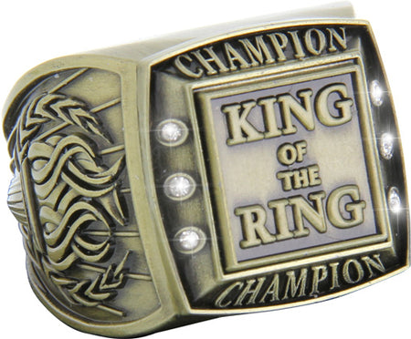 Championship Ring with Activity Insert- King of the Ring Gold [RGSJ-G-CHMP-WS]