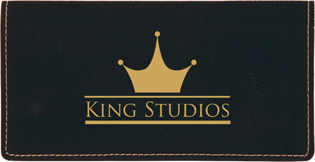 Black Leatherette Checkbook Cover [CHKJ-323]