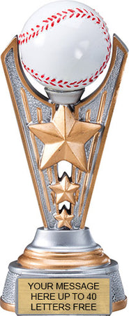 Baseball Triple-Star Victory Resin Trophy [RMV6-BS]