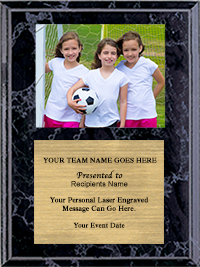 Black Marbleized Vertical Photo Plaque [PV328-BLK]