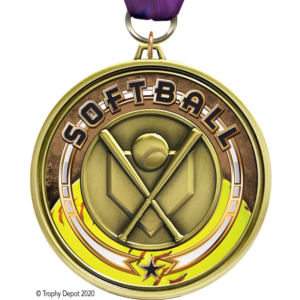 3"  Eclipse Insert Medal - Softball - TD Exclusive! [MEL1-SB]