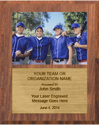 Traditional Woodgrain Vertical Photo Plaques
