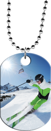 Skiing Monster Dog Tag [DTXL-SKI]