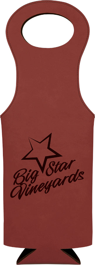 Rose Leatherette Wine Bag  [WNHJ-398]