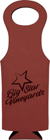 Rose Leatherette Wine Bag  [WNHJ-398]