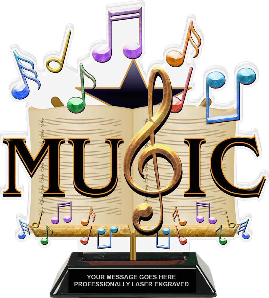 Music Colorix-T Acrylic Trophy- 8.25 inch [TACR8-MC-Q]