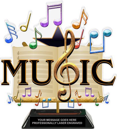 Music Colorix-T Acrylic Trophy- 8.25 inch [TACR8-MC-Q]