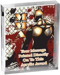 Mixed Martial Arts Vibrix Acrylic Award [ACB46V-MMA]