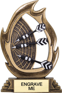 Darts Flame Color Resin Trophy [RMFC7-DT]