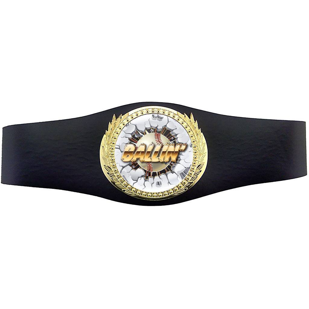 40 inch Baseball Champion Award Belt - Ballin' [CSAB3-BS-BLN]