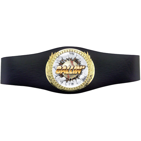 40 inch Baseball Champion Award Belt - Ballin' [CSAB3-BS-BLN]