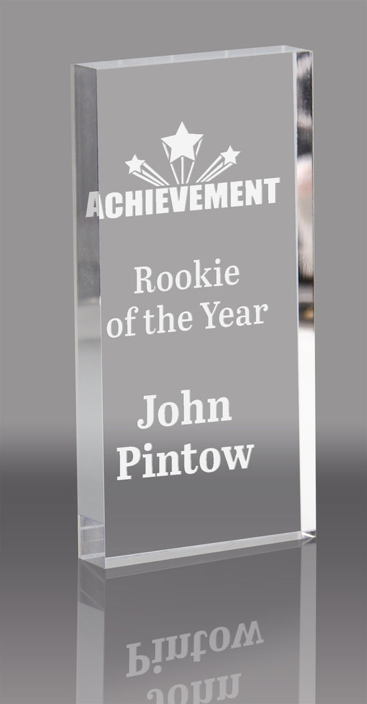 Vertical Clear Acrylic Block [A36BV-3x6]