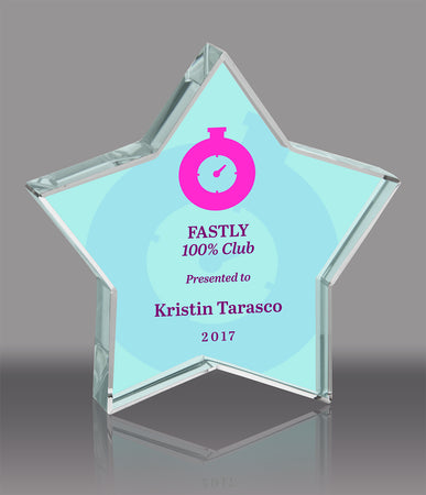Custom Mystical Crystal Star Award - 4.5 inch [CFSTRPW-4-FC-X]