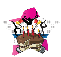 Gymnastics- Birthday Star Insert [ST-1080]