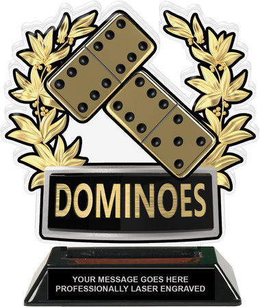 Dominoes Colorix-T Acrylic Trophy - 6.25 inch [TACR6-DMNO-Q]