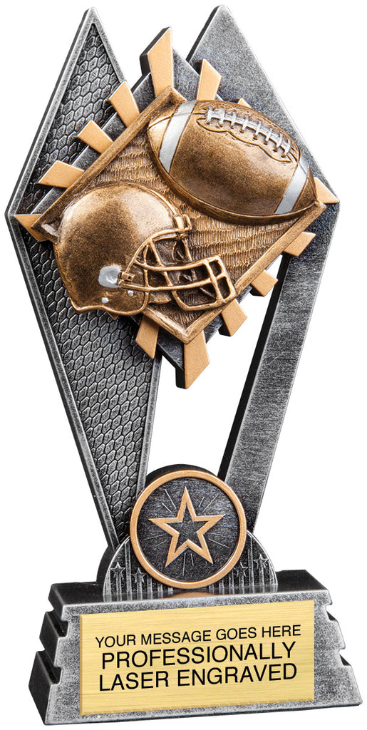 Football Sun Ray Trophy - 7 inch [RJSR-7-FB]