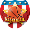 Basketball - Stars & Stripes Shield Insert [SH-2566]