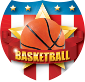 Basketball - Stars & Stripes Shield Insert [SH-2566]