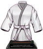 Martial Arts Uniform Colorix-T Acrylic Trophy- White [TACR7-JSY-MA-WHT-Q]
