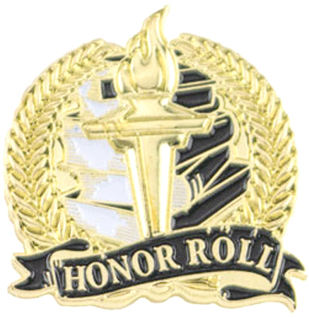 Honor Roll Academic Lapel Torch Pin [LPST109]