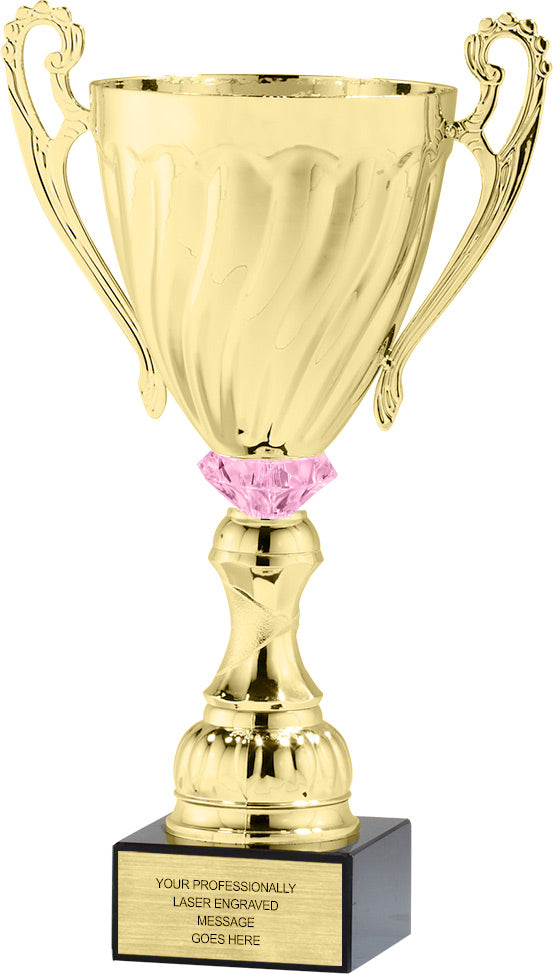 Diamond Riser Twist Gold Metal Cups