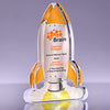 Blast Off Orange Rocket Acrylic Award - 8 inch [ATRKT1-8-ORG-Q]