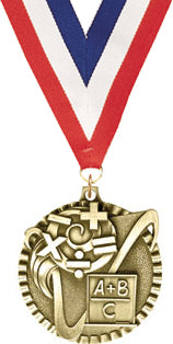 2" Math Gold Victory Medal [MVY2-MT]