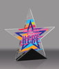 Acrylic Star with Black Accents - 7.5 inch [ATSTRI-7-FC-Q]