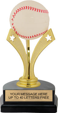 Baseball Triple Star Pedestal Trophy [TSTR6-BS]