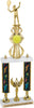 Tennis Sport Color Riser Two-Post Trophy [T2PCSR24-TN]