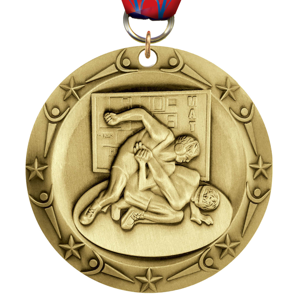 3" Wrestling World Class Medal [MSWC3-WS]