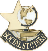 Scholastic Star Pins- Social Studies [PB125]