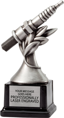Spark Plug Resin Trophy on Monument Base - 7 inch [RMSPMB-7]