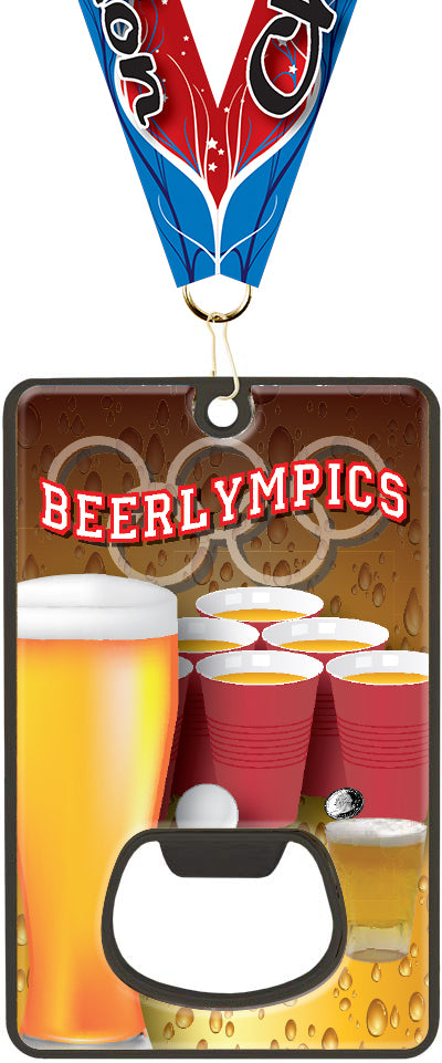 Bottle Opener with Magnetic Back- Beerlympics [MCAROP-BRLMP-1002]