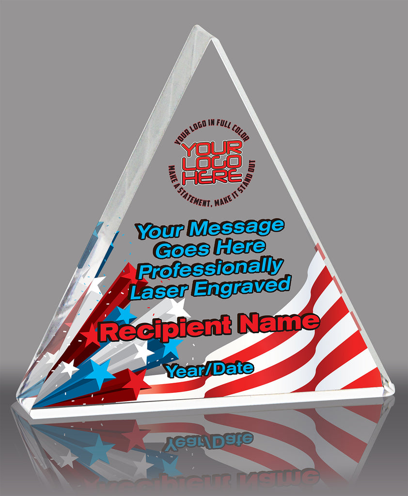 Triangle Full Color Acrylic Award- 6 inch [ATRI-6-FC-Q]