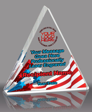 Triangle Full Color Acrylic Award- 6 inch [ATRI-6-FC-Q]