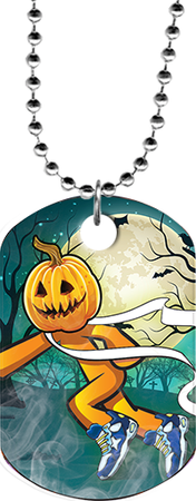 Running Pumpkin Monster Dog Tag [DTXL-HLWN-RNPMP]