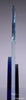Optical Crystal Peak Award with Blue Corner Base 10.75