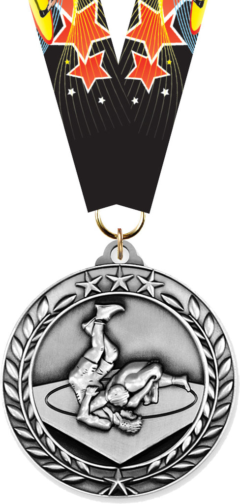 Wrestling Dimensional Medal- Silver [MSW2-WS-S]