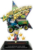 Lawnmower Racing Shattered Star Colorix Acrylic Trophy- 7 inch [TACR7-STR-LWNRC-Q]