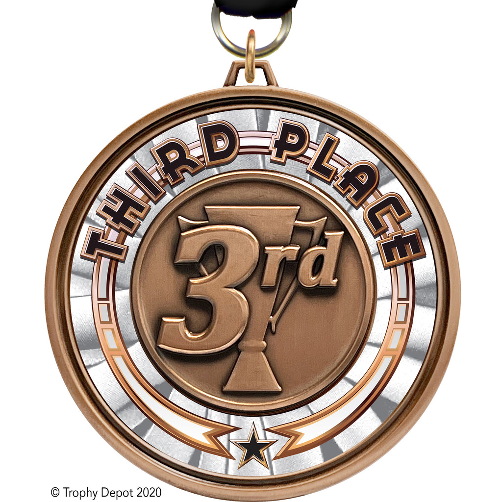 3" Eclipse Insert Medal - 3rd Place - TD Exclusive! [MEL1-3RD]