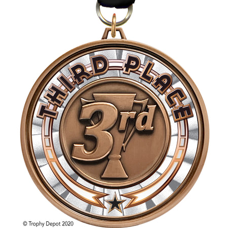 3" Eclipse Insert Medal - 3rd Place - TD Exclusive! [MEL1-3RD]