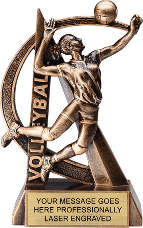 Volleyball Female Ultra-Action - 6.5" Resin Trophy [RMUA6-VBF]